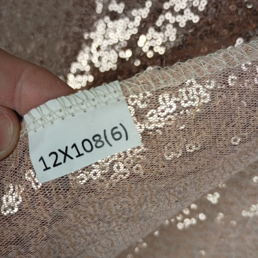 Rose Gold Sequin Table Runner 12x108 Wedding Party Event Decor Metallic Shimmer